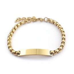 Bracelet Couple Carré Incurvé De Style Chic En Titane
