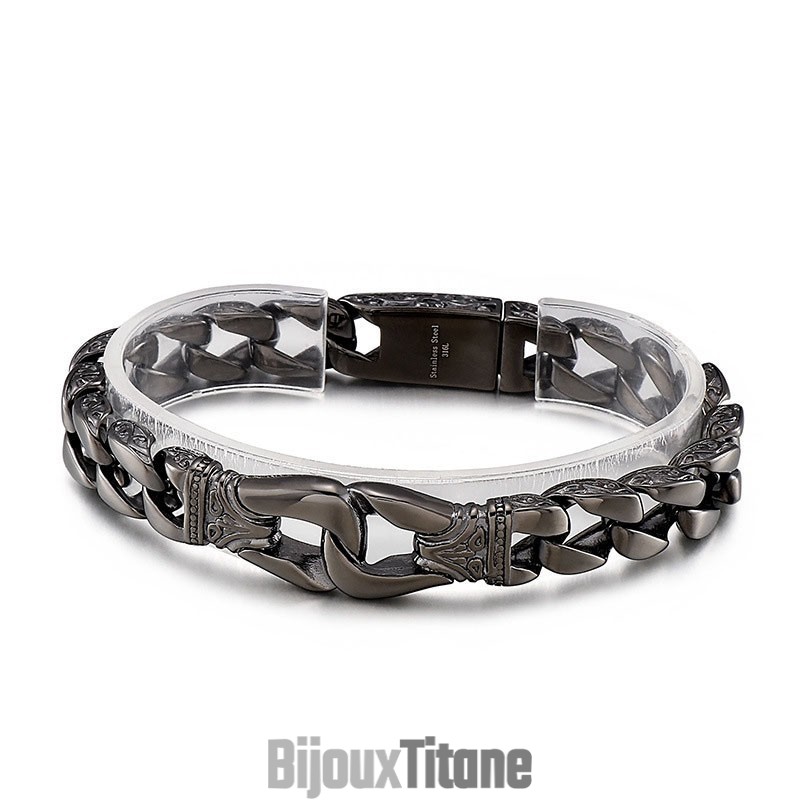 Bracelet À Pression En Titane Pour Homme, Style Street Chic Et Tendance Bracelet À Pression En Titane Pour Homme, Style Street Chic Et Tendance