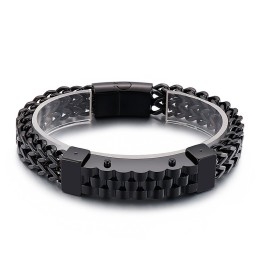 Bracelet En Titane Pour Homme, Style Hip-Hop Tendance
