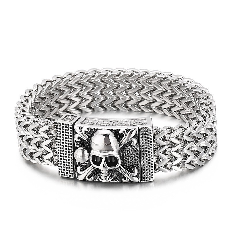 Bracelet En Titane Style Hip-Hop Pour Homme