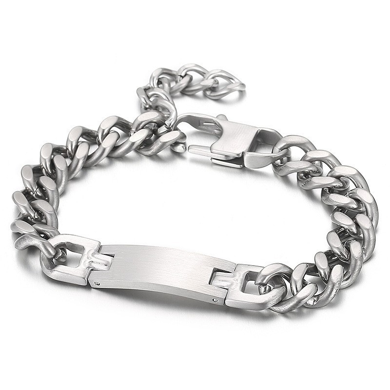 Bracelet En Titane Incurvé Tendance Pour Homme Avec Chaîne À Queue Bracelet En Titane Incurvé Tendance Pour Homme Avec Chaîne À Queue