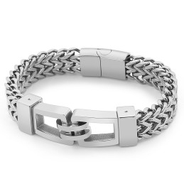 Bracelet En Titane Pour Homme, Style Rock And Roll Et Hip-Hop, 21,5 Cm