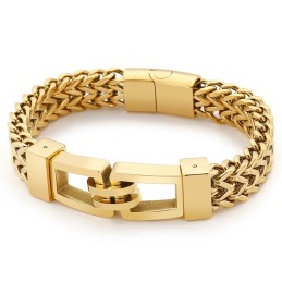 Bracelet En Titane Pour Homme, Style Rock And Roll Et Hip-Hop, 21,5 Cm