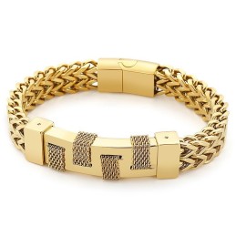 Bracelet En Titane Tissé De Marque Fashion Street Curved Pour Homme