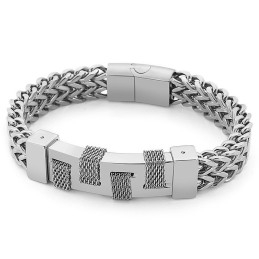 Bracelet En Titane Tissé Incurvé Pour Homme, Photographie De Rue De Mode