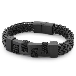 Bracelet En Titane Tissé Incurvé Pour Homme, Photographie De Rue Tendance