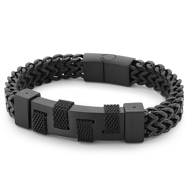 Bracelet En Titane Tissé Incurvé Pour Homme, Photographie De Rue Tendance Bracelet En Titane Tissé Incurvé Pour Homme, Photographie De Rue Tendance