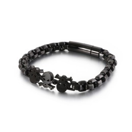 Bracelet En Titane Pour Homme, Style Hip-Hop, Tête De Mort