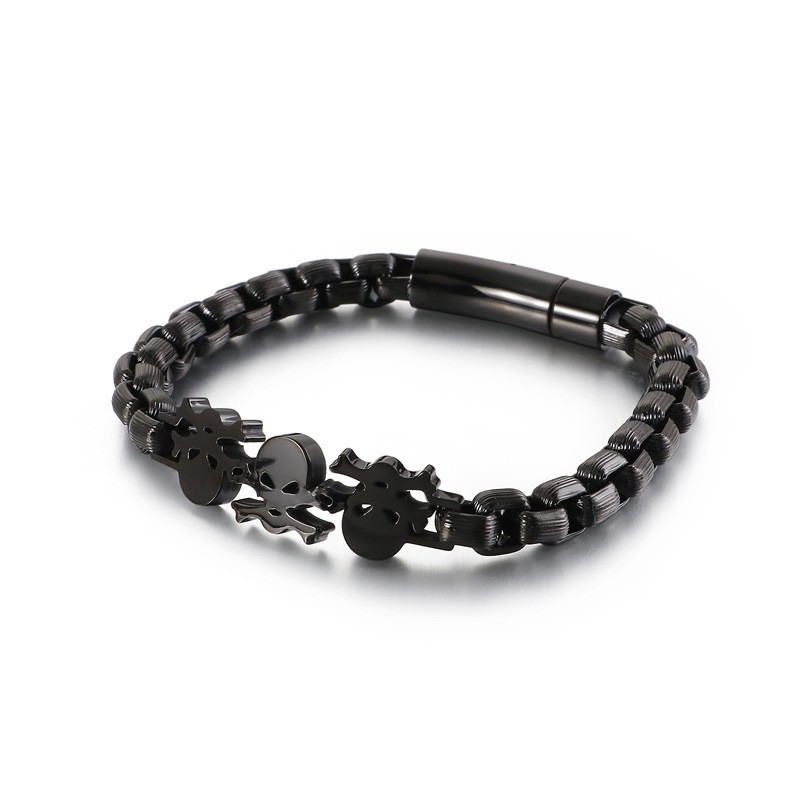 Bracelet En Titane Pour Homme, Style Hip-Hop, Tête De Mort Bracelet En Titane Pour Homme, Style Hip-Hop, Tête De Mort
