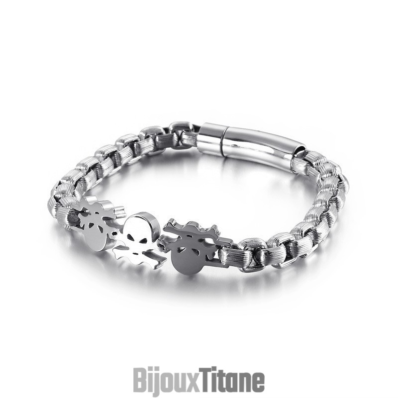 Bracelets En Titane Pour Hommes, Style Hip-Hop, Tête De Mort, Tendance Bracelets En Titane Pour Hommes, Style Hip-Hop, Tête De Mort, Tendance