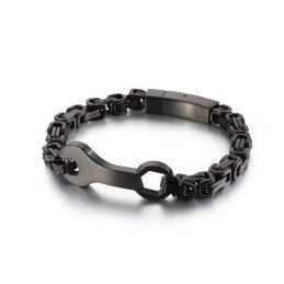 Bracelet En Titane Pour Homme Avec Chaîne Emperor Et Clé À Molette