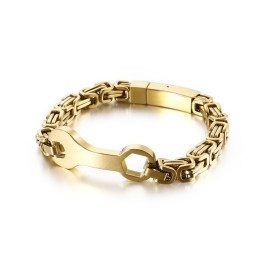 Bracelet En Titane Pour Homme Avec Chaîne Emperor Et Clé À Molette