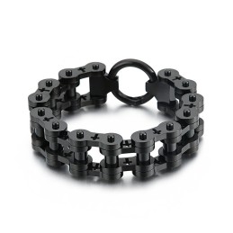 Bracelet Vélo Homme En Titane Avec Croix Creuse Rock Hip Hop