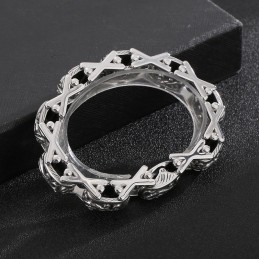 Bracelet Creux En Titane À Motif Floral Pour Homme