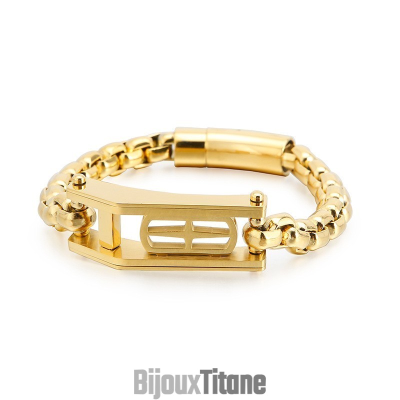 Bracelet En Titane Pour Homme, Motif Croix Creuse Et Hip-Hop Bracelet En Titane Pour Homme, Motif Croix Creuse Et Hip-Hop
