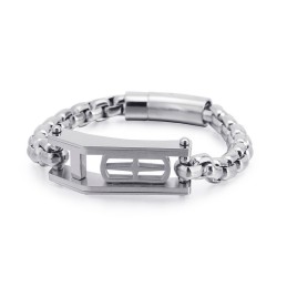 Bracelet En Titane Pour Homme, Motif Croix Creuse Et Hip-Hop