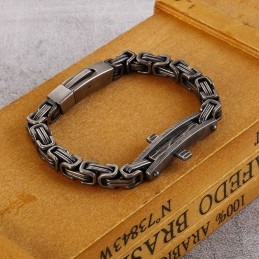 Bracelet En Titane Avec Croix Incurvée Pour Homme