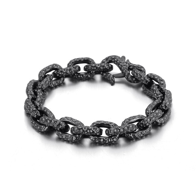 Bracelet Tendance En Titane À Pois Pour Homme