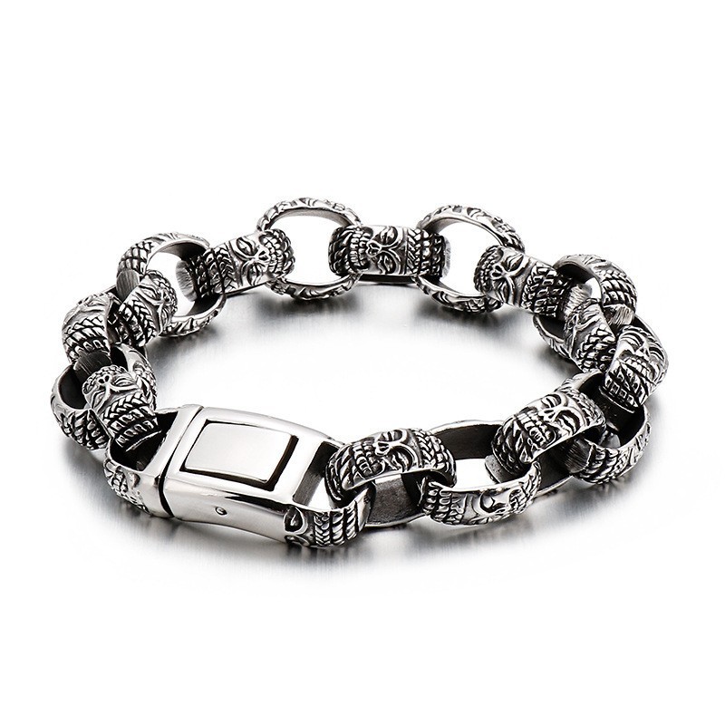 Bracelet Carré En Titane Avec Tête De Bouddha Pour Homme Bracelet Carré En Titane Avec Tête De Bouddha Pour Homme