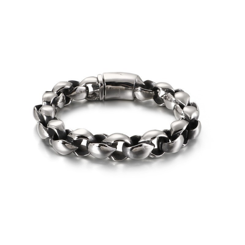 Bracelet En Titane Pour Homme Avec Cordon En O