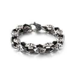 Bracelet En Titane Pour Homme Cross Hollow