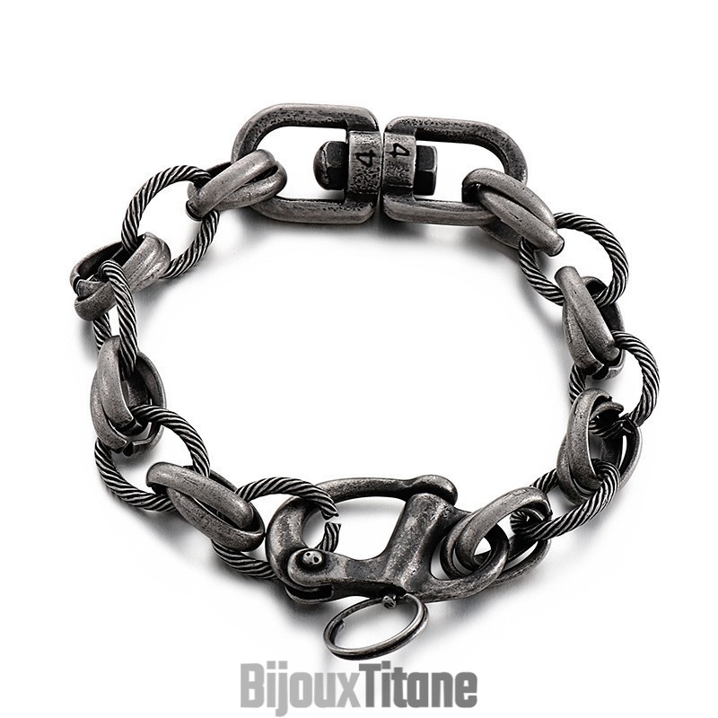 Bracelets En Titane Pour Hommes, Style Streetwear, Avec Épissure O-Word Bracelets En Titane Pour Hommes, Style Streetwear, Avec Épissure O-Word