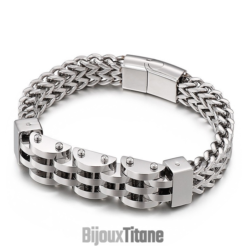 Bracelet En Titane Double Couche Et Double Rangée Pour Homme Bracelet En Titane Double Couche Et Double Rangée Pour Homme