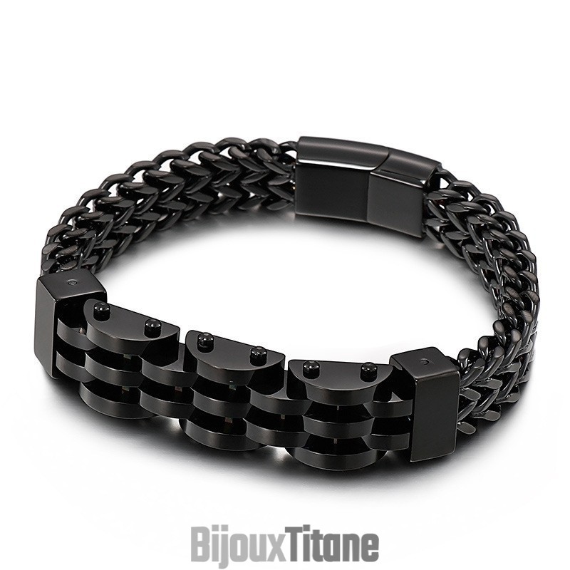 Bracelet En Titane Double Couche Et Double Rangée Pour Homme Bracelet En Titane Double Couche Et Double Rangée Pour Homme