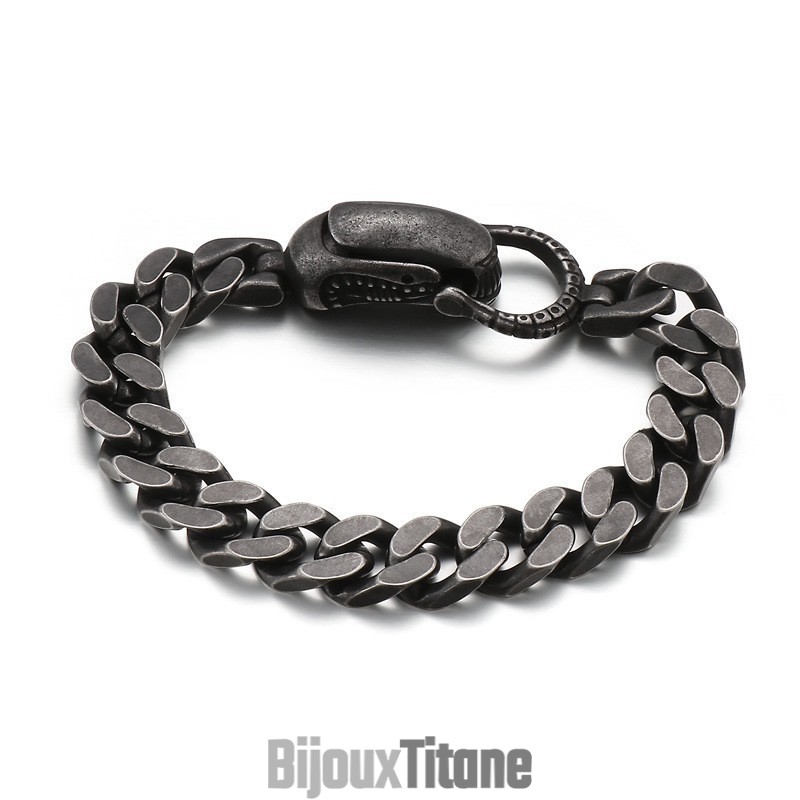 Bracelet Cubain Chic En Titane Pour Homme