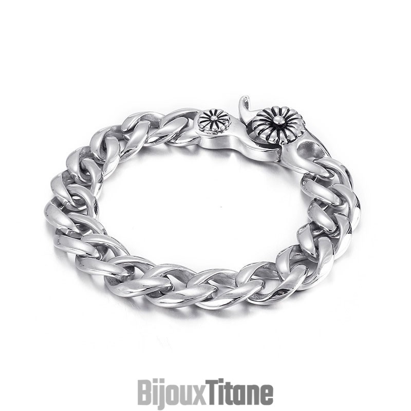 Bracelet En Titane À Boucle Escargot De Style Chic Et Populaire Pour Homme