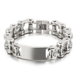 Bracelet En Titane Style Motard Cool Et Chic Pour Homme
