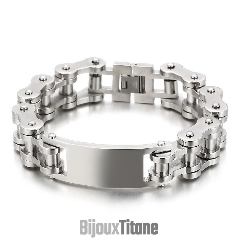Bracelet En Titane Style Motard Cool Et Chic Pour Homme Bracelet En Titane Style Motard Cool Et Chic Pour Homme