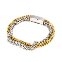 Bracelet En Titane Double Couche Tendance Et Chic Pour Homme