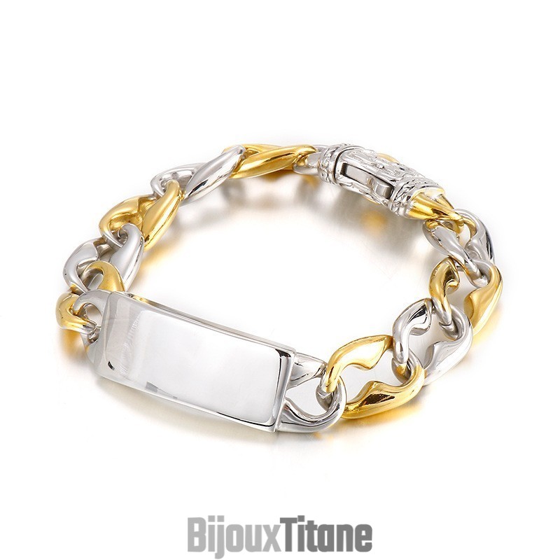 Bracelet En Titane Pour Homme, Style Hip-Hop Et Rock Bracelet En Titane Pour Homme, Style Hip-Hop Et Rock