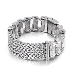 Bracelet De Motard En Titane Pour Homme, Tout En Acier, Populaire