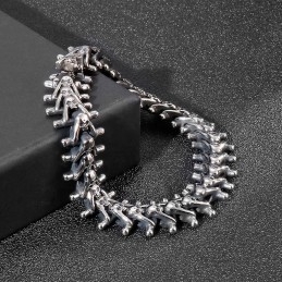 Bracelet En Titane Pour Homme Avec Petit Crâne Exagéré