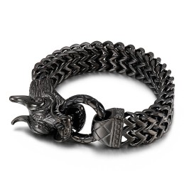 Nouveau Bracelet Cool En Titane Pour Homme Avec Tête De Dragon