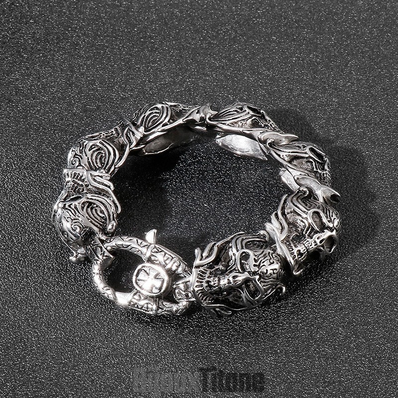 Bracelet En Titane Pour Homme Cool Skull Bracelet En Titane Pour Homme Cool Skull