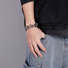 Bracelet En Titane Pour Homme Cool Skull