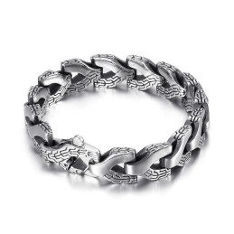 Bracelet En Titane Pour Homme, Style Cool Et Chic, Motif Os De Dragon