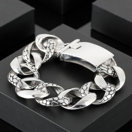Bracelet Serpent En Titane Pour Homme, Style Urbain Et Cool