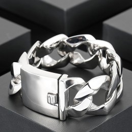 Bracelet En Titane Poli Pour Homme, Bijou Tendance