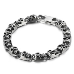 Bracelets Tendance En Titane Pour Hommes Avec Tête De Mort