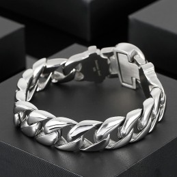 Bracelet En Titane Pour Homme Avec Tête De Mort Tendance