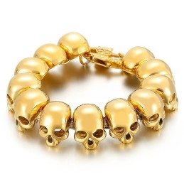 Bracelets En Titane Tendance Pour Hommes Tide, Bracelets Tête De Mort