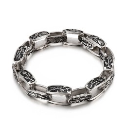 Bracelet En Titane À Motifs, Accessoire De Mode Hipster Pour Homme
