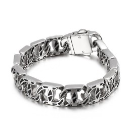 Bracelet En Titane Pour Homme Avec Breloque Moulée De Style Chic