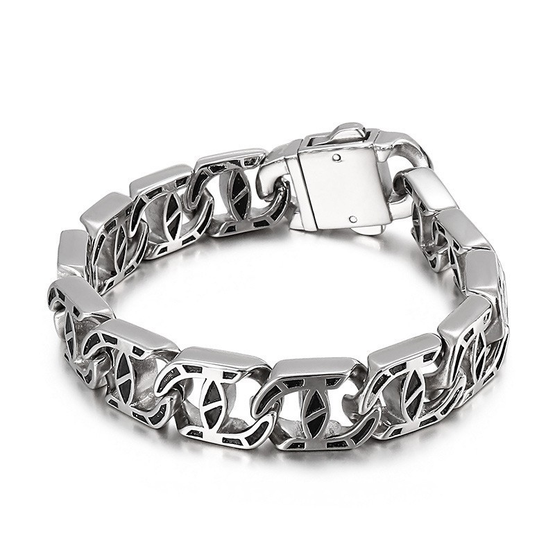 Bracelet En Titane Pour Homme Avec Breloque Moulée De Style Chic Bracelet En Titane Pour Homme Avec Breloque Moulée De Style Chic