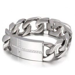 Bracelet Croix En Titane Pour Homme Tide