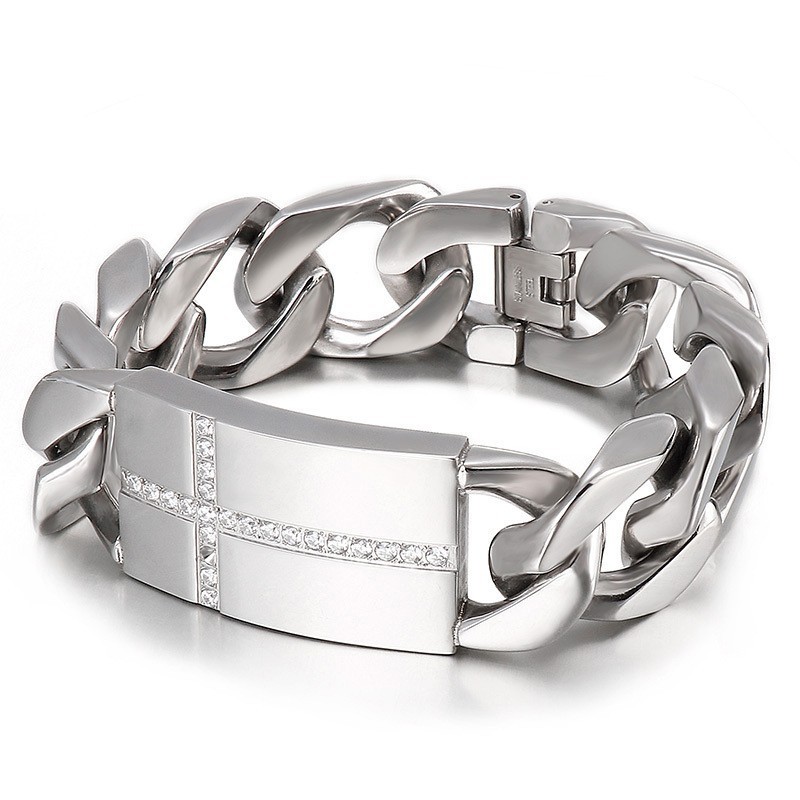 Bracelet Croix En Titane Pour Homme Tide Bracelet Croix En Titane Pour Homme Tide